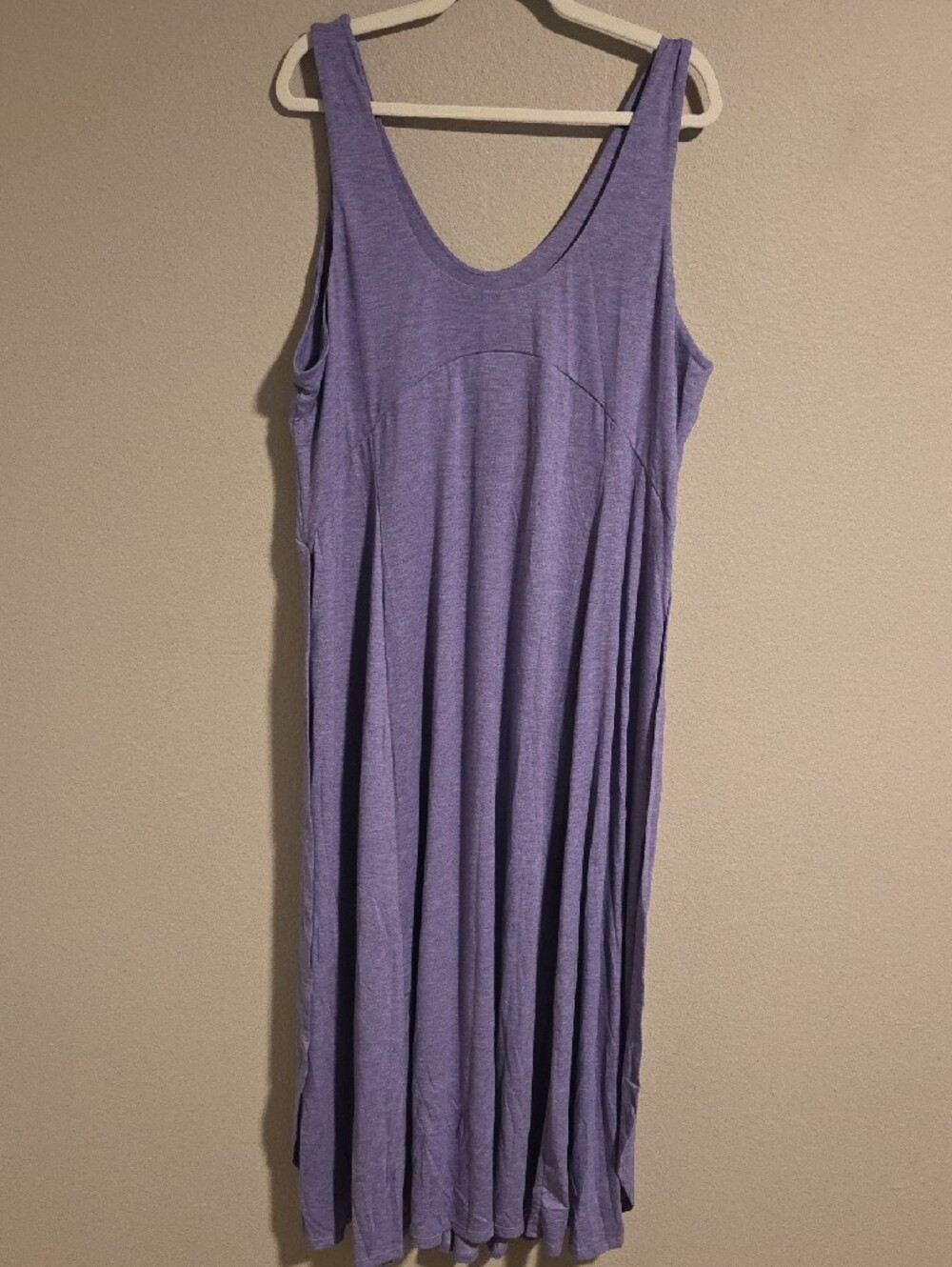 NWT Halara U-Neck Flowy Maxi Tank Dress Purple Plus Size 2X - Picture 4 of 6